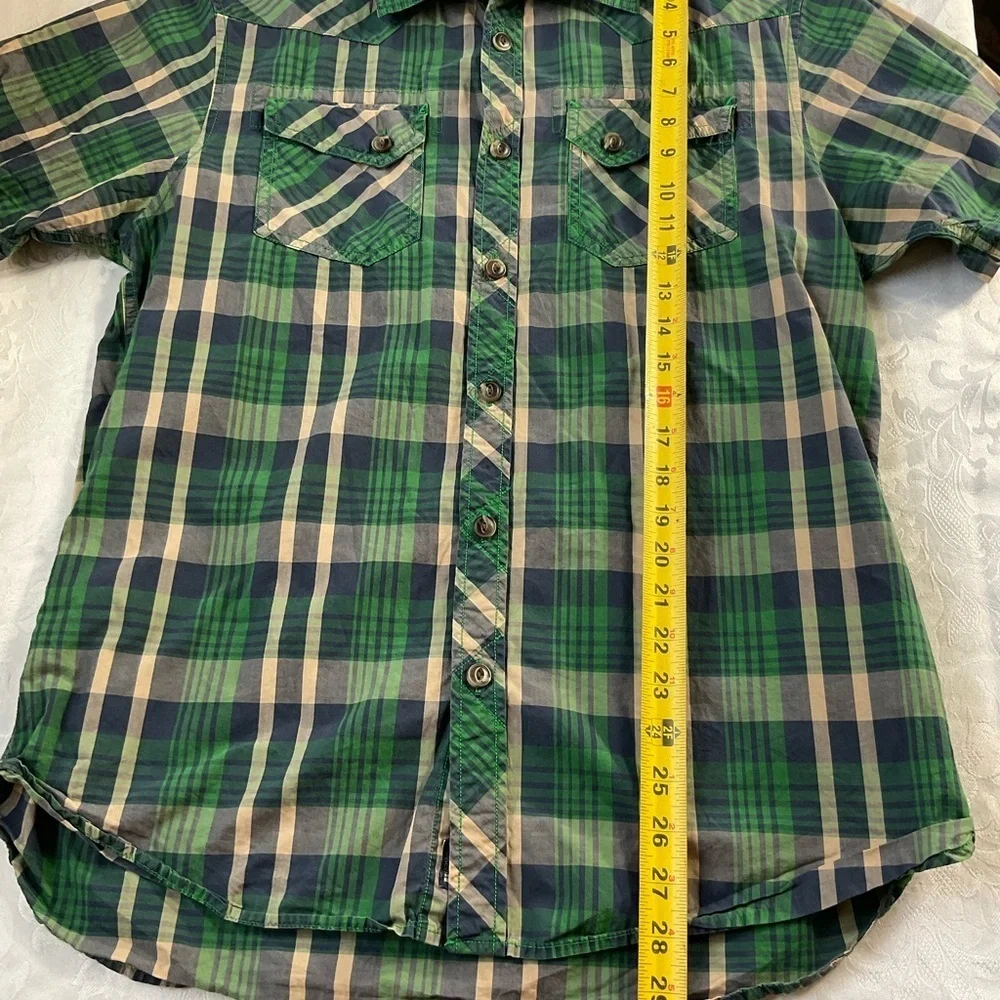 The North Face Men's Shirt Size Medium Green S/S Plaid California Heritage